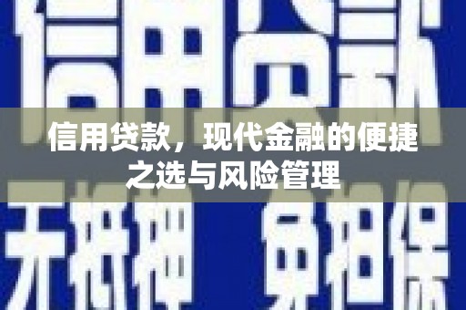 五桂山信用贷款，现代金融的便捷之选与风险管理