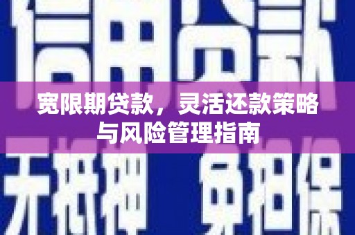 五桂山宽限期贷款，灵活还款策略与风险管理指南