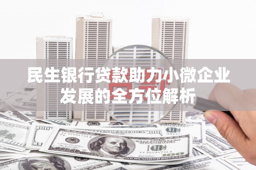五桂山民生银行贷款助力小微企业发展的全方位解析