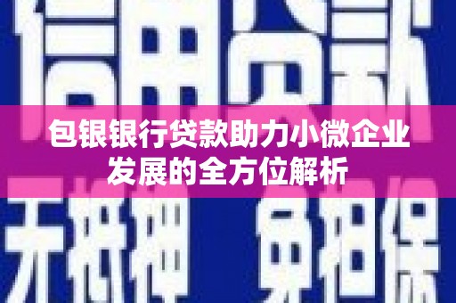 五桂山包银银行贷款助力小微企业发展的全方位解析