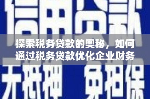 五桂山探索税务贷款的奥秘，如何通过税务贷款优化企业财务