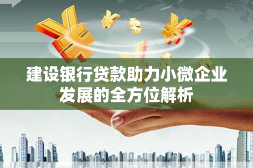 五桂山建设银行贷款助力小微企业发展的全方位解析