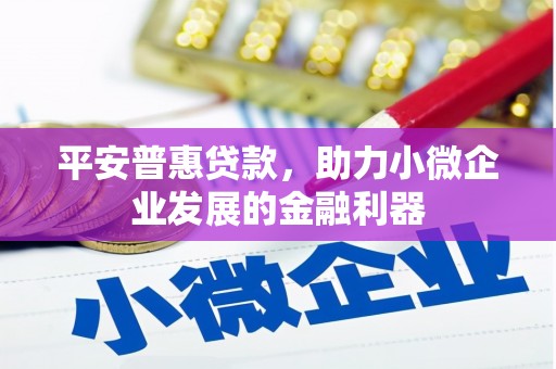 五桂山平安普惠贷款，助力小微企业发展的金融利器