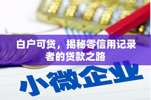 五桂山白户可贷，揭秘零信用记录者的贷款之路