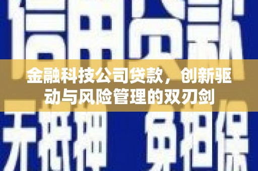 五桂山金融科技公司贷款，创新驱动与风险管理的双刃剑